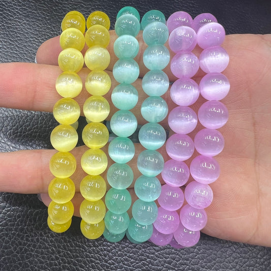 Colors selenite bracelet