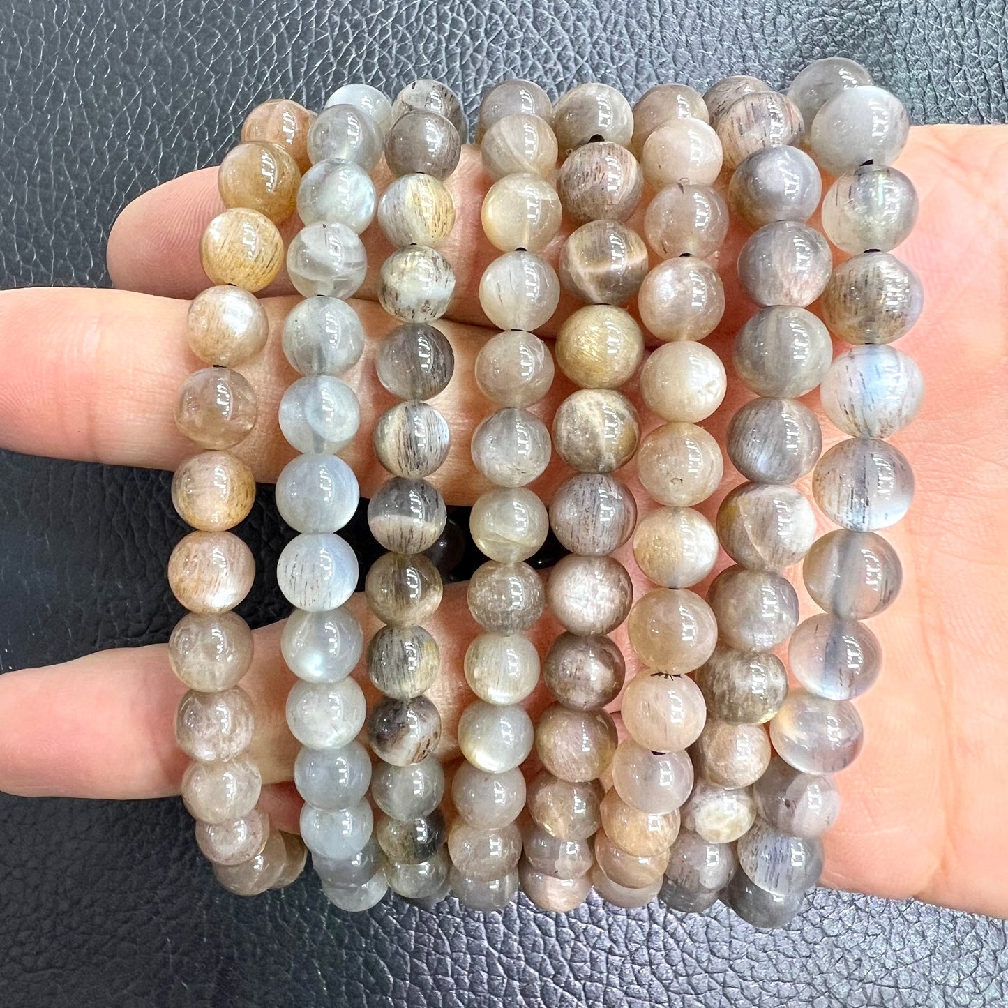 Moon stone with super seven bracelet