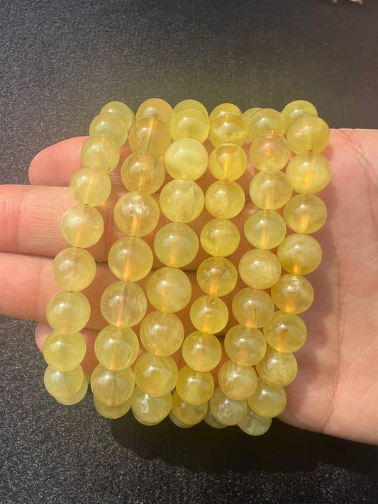 Gold Prehnite bracelet